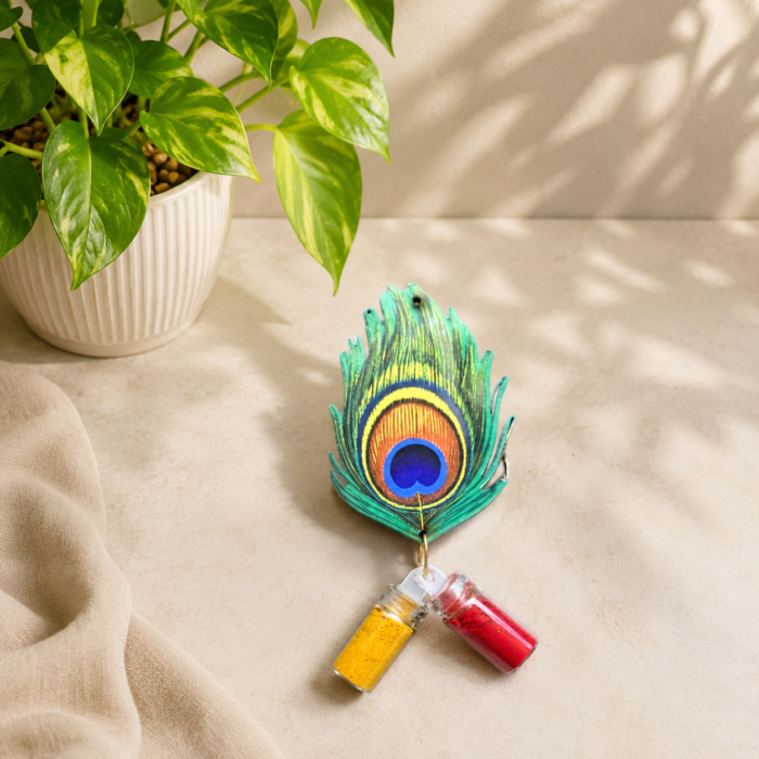 Beautiful Fridge Magnet with Haldi Kumkum Bottles | Return Gift