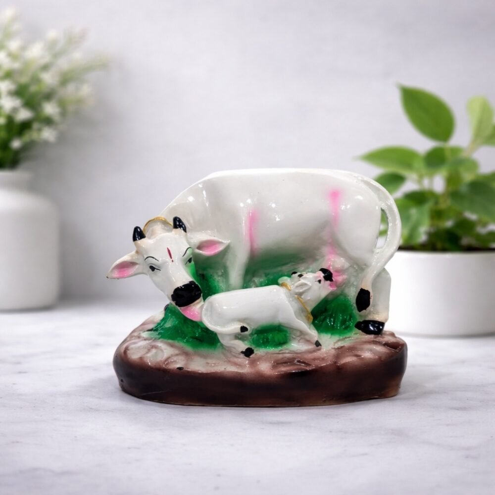 Cow and Calf Idol for Home Decor & Gift – Kamadhenu Statue