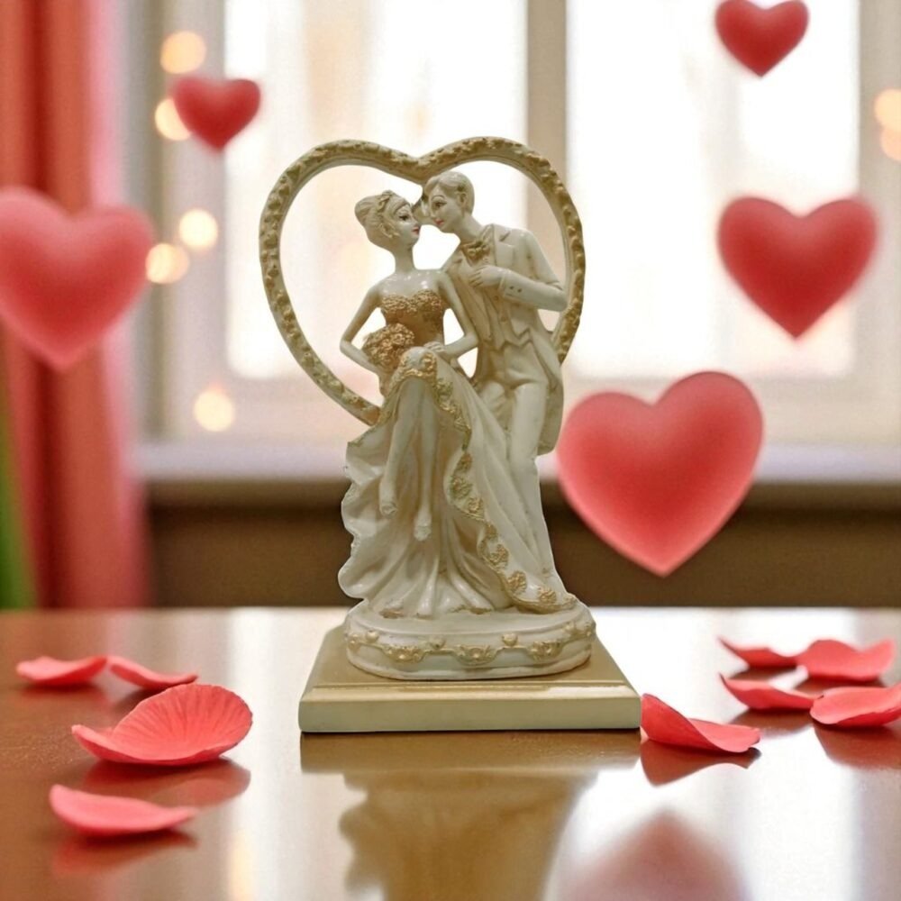 Marriage Couple Statue – Love Pair Romantic Showpiece for Home & Gifting