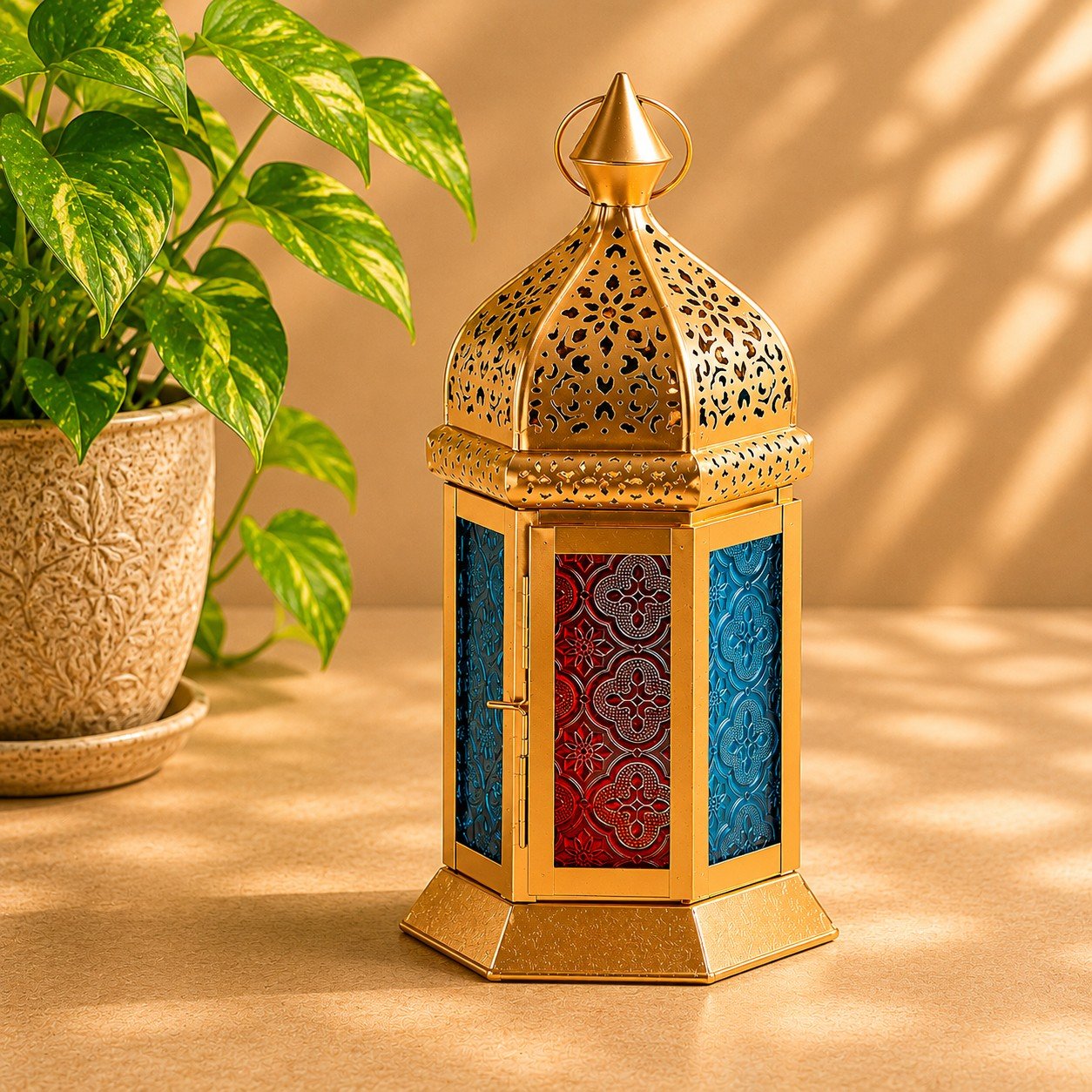 Metal Lantern 11 Inch Decorative Candle Holder for Home & Garden Décor