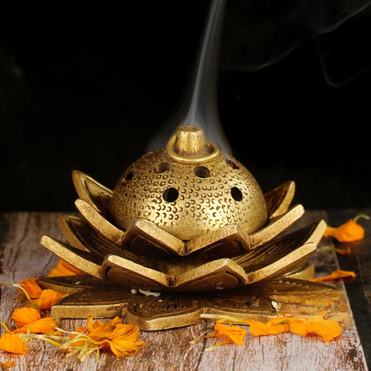 Pure Brass Kamal Dhuni 3 Inch for Pooja, Home & Temple