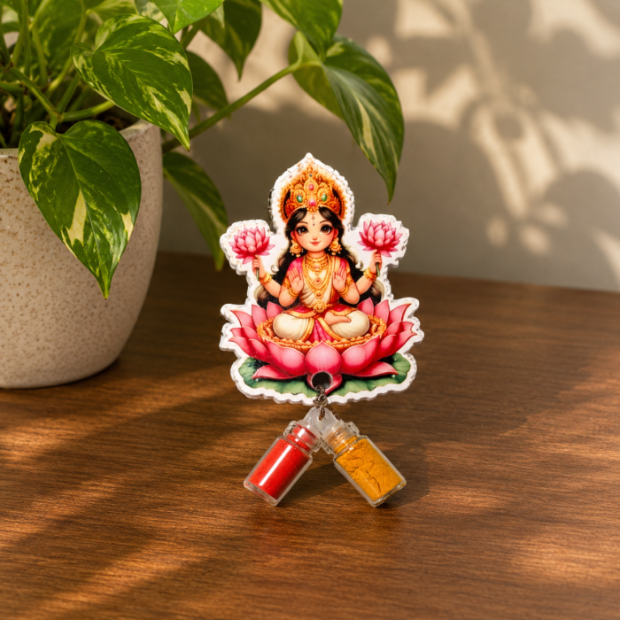 Elegant Fridge Magnet with Haldi Kumkum Bottles – Return Gift Idea