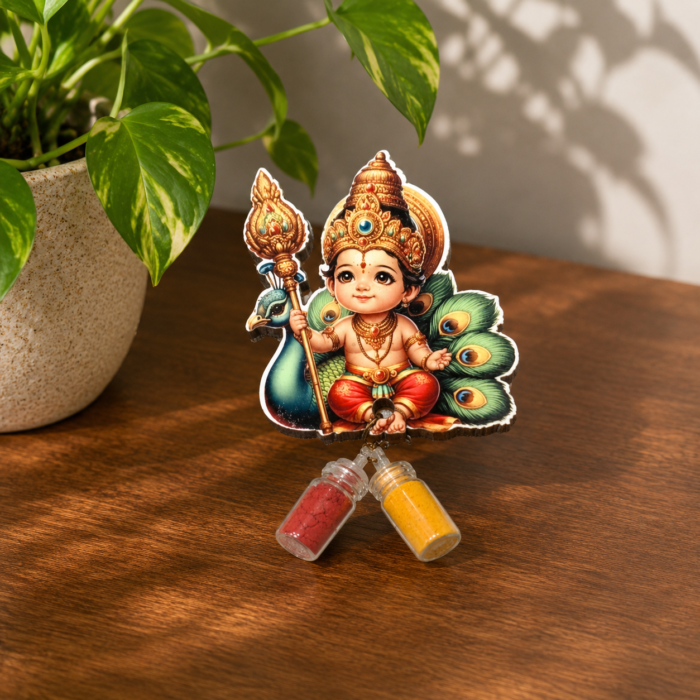 Elegant Fridge Magnet with Haldi Kumkum Bottles – Return Gift Idea