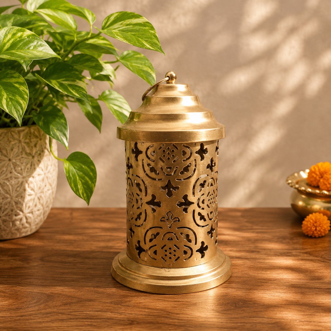 Metal Lantern 6 Inch Decorative Candle Holder for Home, Garden & Festive Use